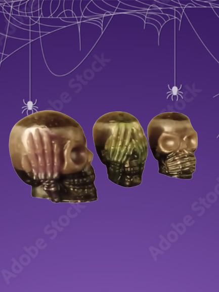 Skull Trio- Speak No Evil, Hear No Evil, See No Evil Limited Halloween Collection